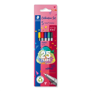 Staedtler Fineliner Triplus 0,3mm 25 lat zestaw (4+1)